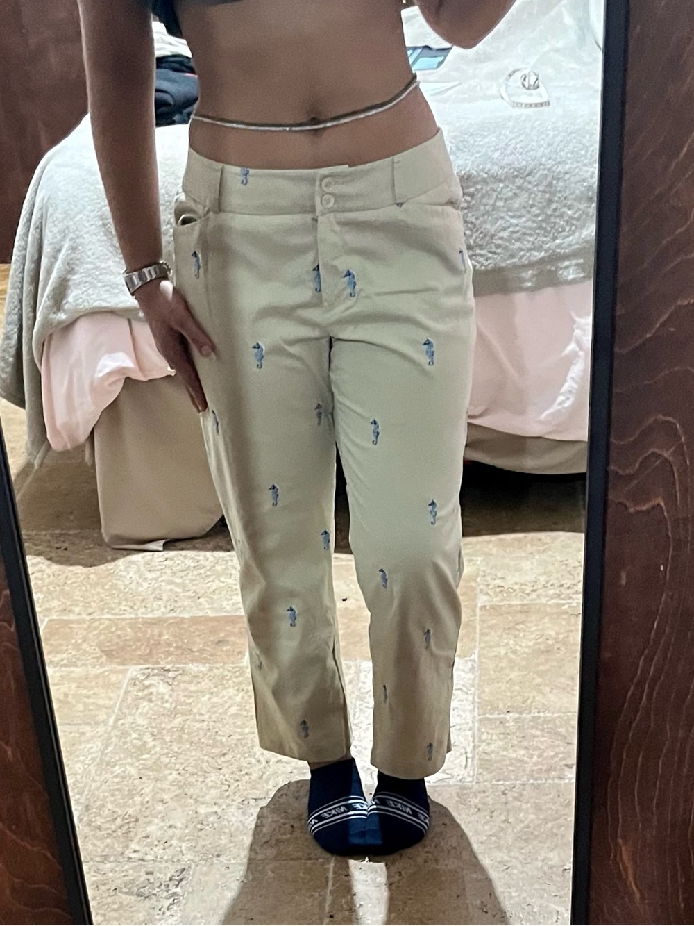 Vintage J.McLaughlin Low Rise Seahorse Capri Pants Size 6 - Picture 6 of 6